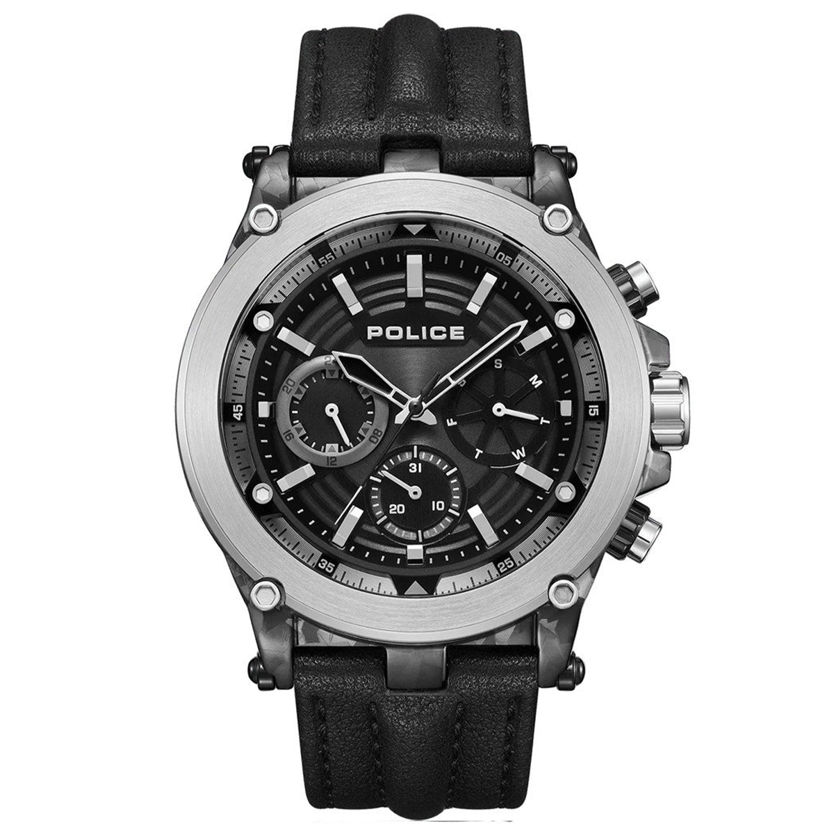 MONTRE POLICE HOMME M.FONCTION CUIR